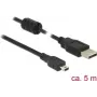 USB kabelis DeLOCK 5m USB 2.0-A uz USB 2.0 Mini-B