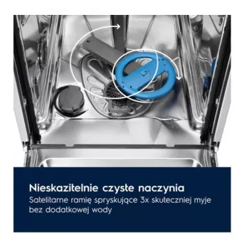 Iebūvējamā trauku mazgājamā mašīna Electrolux EES48401L — 600 mm, 13–14 galda piederumu komplekti, A energoefektivitātes klase, 10,5 L/ciklā