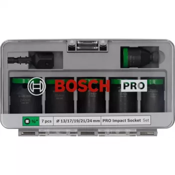 Bosch Powertools PRO 1/2 collu 7 gabalu melna uzgriežņu atslēgu komplekts