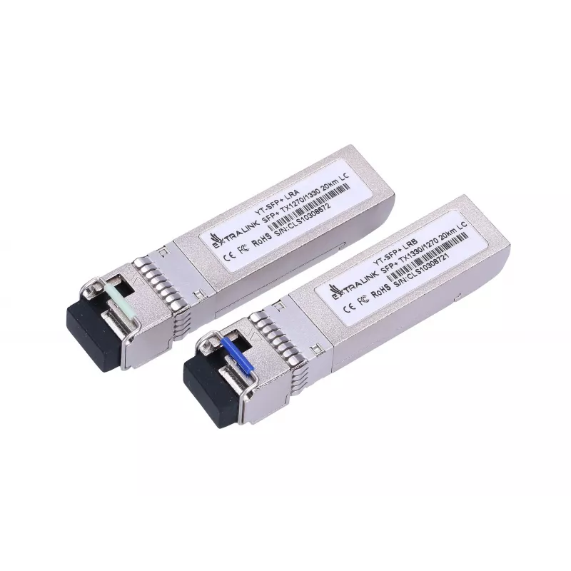Extralink SFP+ 10G SFP+ WDM modulis 10Gbps 1270/1330nm viena režīma 20km LC DOM pāris