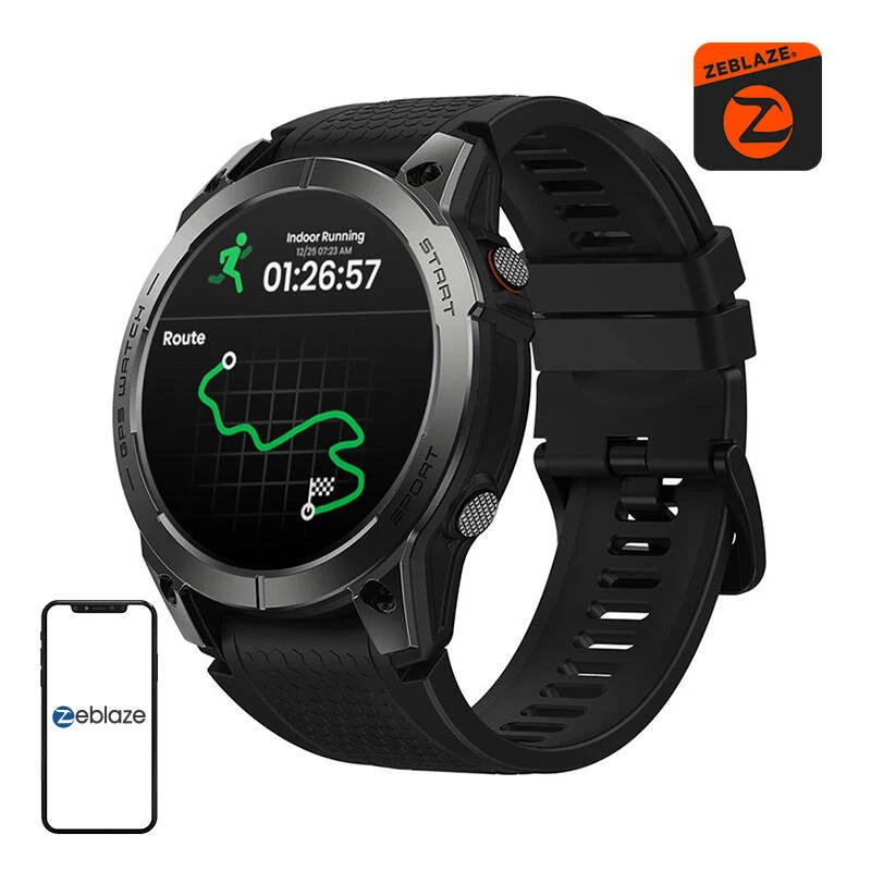 Viedpulkstenis Zeblaze Stratos 3 Pro melnā krāsā
