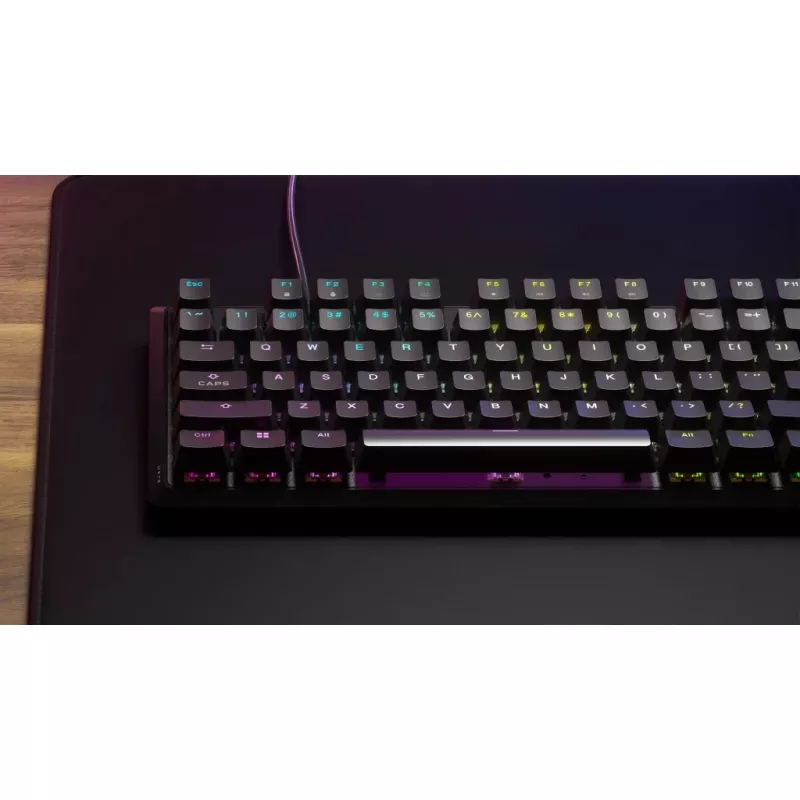 Corsair K70 spēļu tastatūra, USB, melna, mehāniska, pilna izmēra, 104 taustiņi