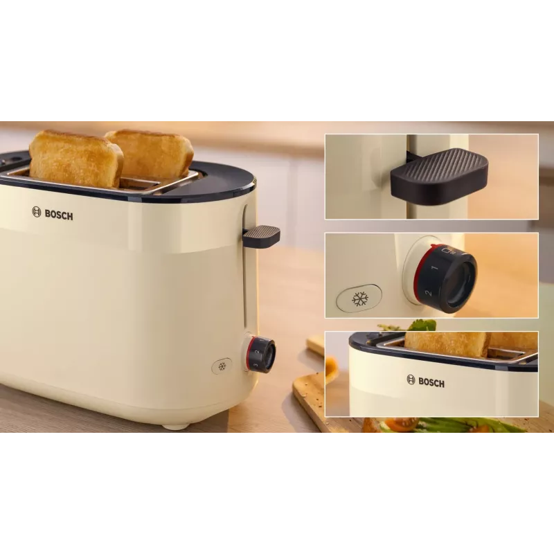 Bosch Tosteris | TAT2M127 MyMoment | Jauda 950 W | Sadaļu skaits 2 | Korpusa materiāls Plastmasa | Bēšs