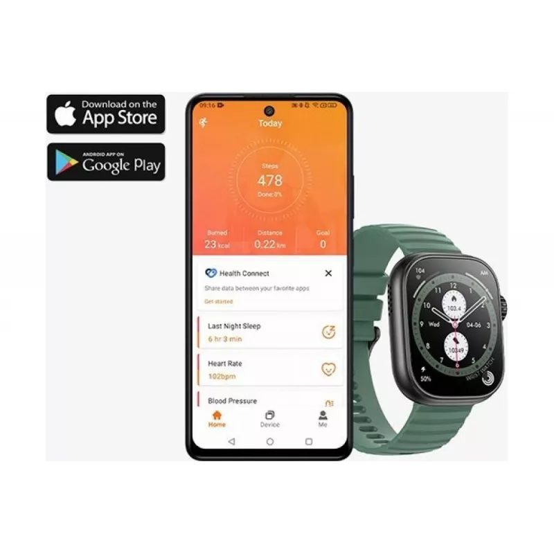 myPhone Watch Tool 5.08 cm (2 inch) IPS 24 mm Digital 240 x 296 pikseļi Skārienekrāns Melns