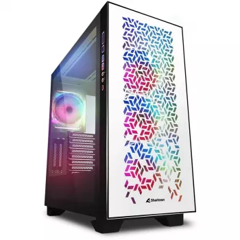 Sharkoon ELITE SHARK CA300H - Tornis - PC - Balts - ATX - EATX - micro ATX - Mini-ITX - Metāls - Rūdīts stikls - Spēlēm