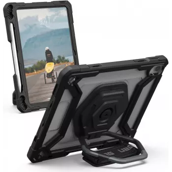 UAG Urban Armor Gear Plasma rokas siksniņa, balsts un ekrāna aizsargmaciņš | Apple iPad 10,9 (2022) | caurspīdīgs/melns | vairumā | 124470B14340 (124470B14340)
