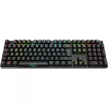 SKILLER SGK36W, Gaming tastatūra melna, DE izkārtojums, Huano Red