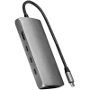 Satechi USB-C daudzportu adapteris 8K ar Ethernet V3 kosmosa pelēks (ST-P8KEM)