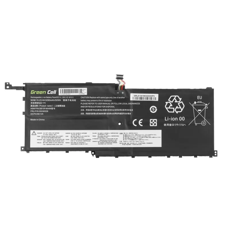 Baterija zaļa Cell LE130 priekš Lenovo ThinkPad X1 Carbon 4th Gen