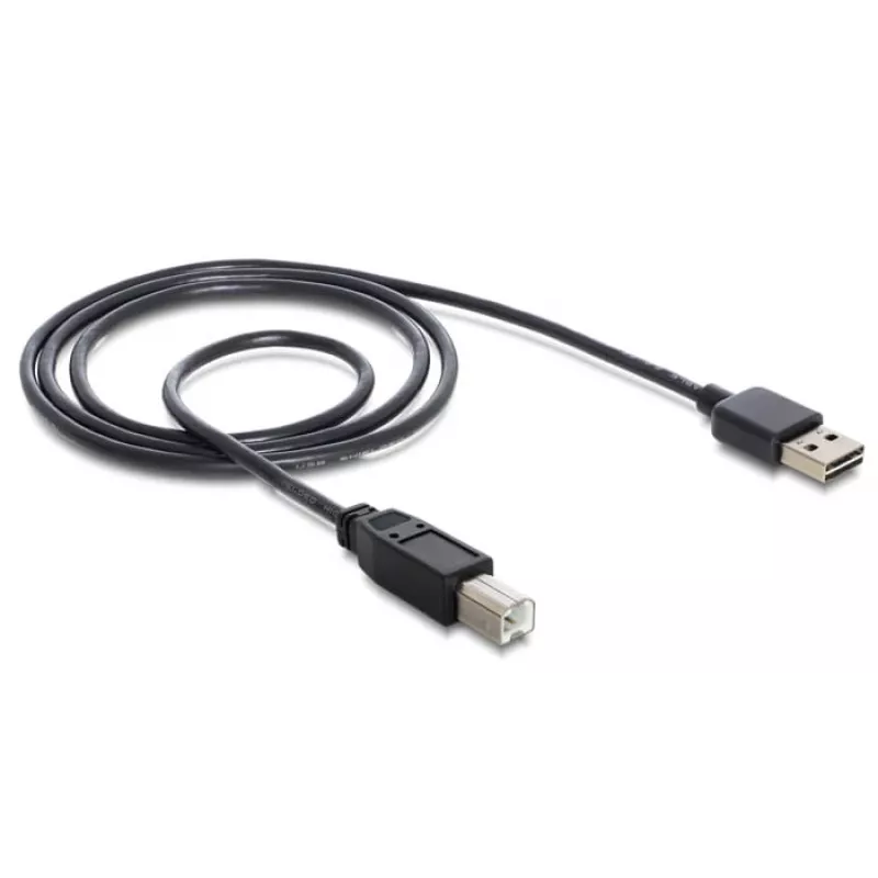 USB kabelis DeLOCK 1m USB 2.0 A - B v/v melns