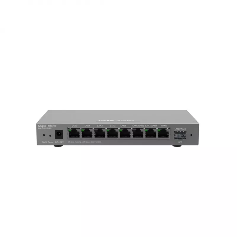 Maršrutētājs RUIJIE RG-EG209GS 9 portu Gigabit mākoņa vadība ar 8x Gigabit RJ-45 un 1x SFP