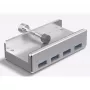 ALLNET ALL-USB3-HUB-4-CLIP interfeisa centrmezgls USB 3.2 Gen 1 (3.1 Gen 1) Type-A 5000 Mbit/s Sudraba (ALL-USB3-HUB-4-CLIP)
