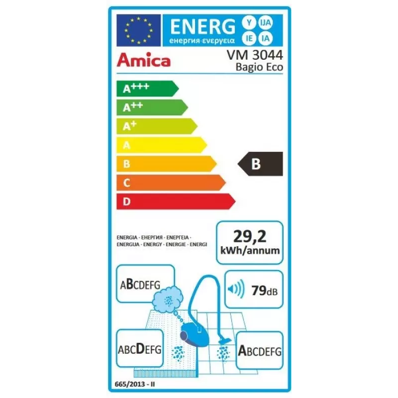 Bezskovs Vysava Amica Bagio Eco VM 3044