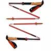 Pārgājiena nūjas Pursuit FLZ M/L, fitnesa ierīce melna/sarkana, 1 pāris, 125-140 cm