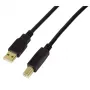 USB kabelis LogiLink UA0264 USB 2.0 10 m USB A USB B Melns