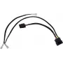 Alphacool 4Pin Molex divkāršais adapteris Alphacool magnētiskajam vārstam — melns, 50 cm, EOL (18517)
