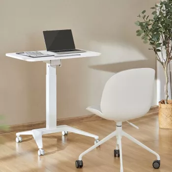 Mobilais klēpjdatora galds MACLEAN MC-453W ar pneimatisku augstuma regulēšanu, maks. augstums 109 cm
