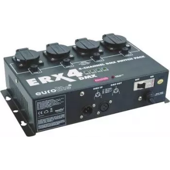 DMX pārslēgšanas bloks EUROLITE ERX-4 4 kanālu DMX kontrolieris apgaismojuma iekārtām