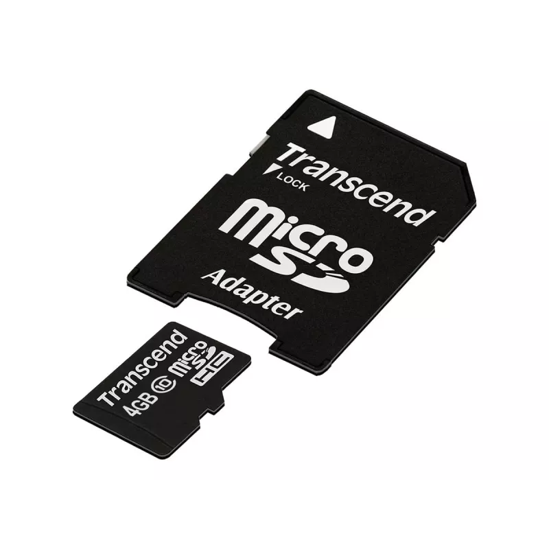 Flash atmiņa Transcend 4GB MicroSDHC Class 10 ar adapteri