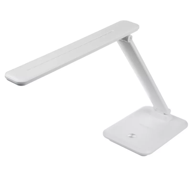 LED galda lampa MACLEAN MCE614W 9W, balta, regulējams slīpums un aptumšojama