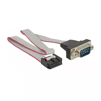 Seriālais kabelis DeLOCK 89900 pelēks 0,25 m RS-232 DB9 9 kontaktu COM