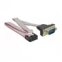 Seriālais kabelis DeLOCK 89900 pelēks 0,25 m RS-232 DB9 9 kontaktu COM