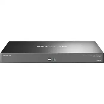 Tīkla video ierakstītājs TP-Link VIGI 64 kanālu NVR, 64 kanālu ieeja, 4K 3840×2160, 16 kanālu atskaņošana, SATA HDD, maks. 64 TB, 2×LAN, USB-A