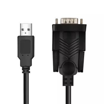 LogiLink AU0048A Seriālais kabelis Melns 1.5 m USB A DB-9