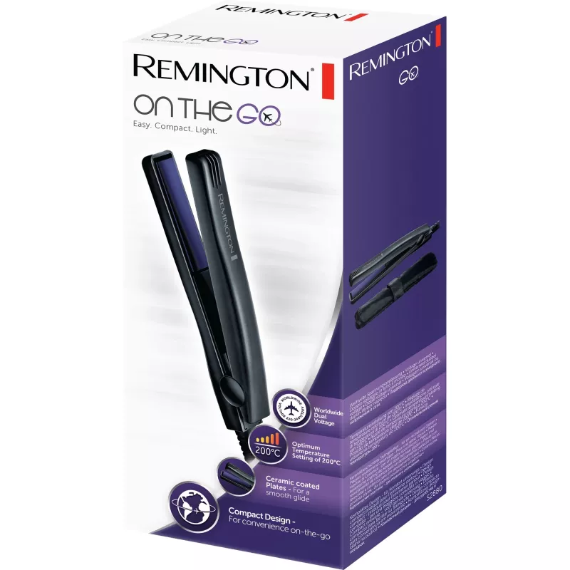 Remington S2880 matu veidošanas rīks Iztaisnošanas gludeklis Silts melns krāsa