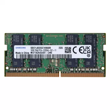 Samsung M471A2K43EB1-CWE 16 GB DDR4 3200 MHz PC4-25600 SODIMM, 16 GB, 1 x 16 GB, DDR4, 3200 MHz, 260 kontaktu SO-DIMM, zaļa
