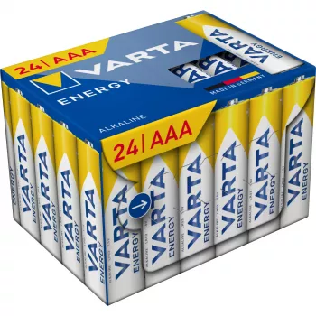 Alkaline Micro (AAA) baterijas Varta ENERGY Cube 24-pack (MPN 4103229234)