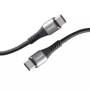 USB-C kabelis INTENSO 7901000 — 1,5 m, melns, USB-C to USB-C uzlādes un datu kabelis