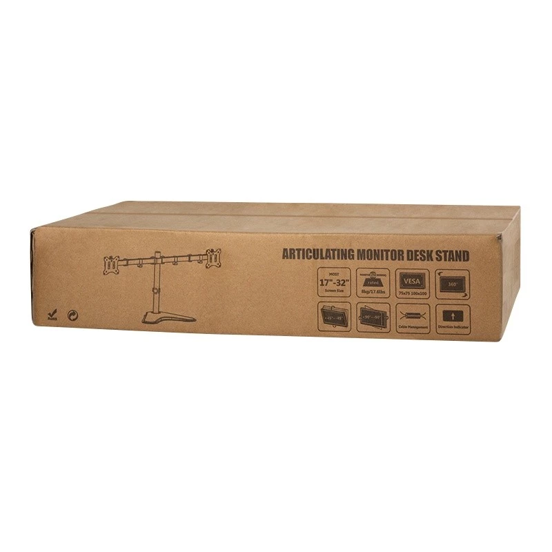 Monitoru statīvs LOGILINK BP0099 2 displejiem, līdz 81,3 cm (32 collas), VESA 75x75–100x100, maks. 8 kg, melns