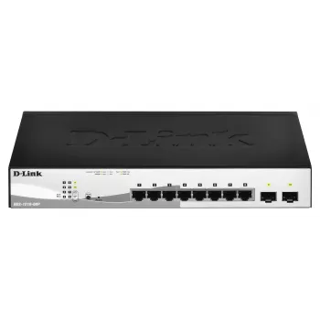 D-Link DGS-1210-08P/E pārvaldāms L2 Gigabit Ethernet (10/100/1000) Power over Ethernet (PoE) melns