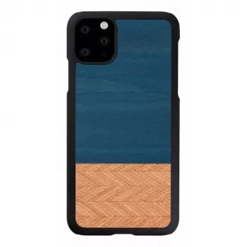 Telefona maciņš man and wood iPhone 11 Pro Max — džinsa melns aizsargpārvalks