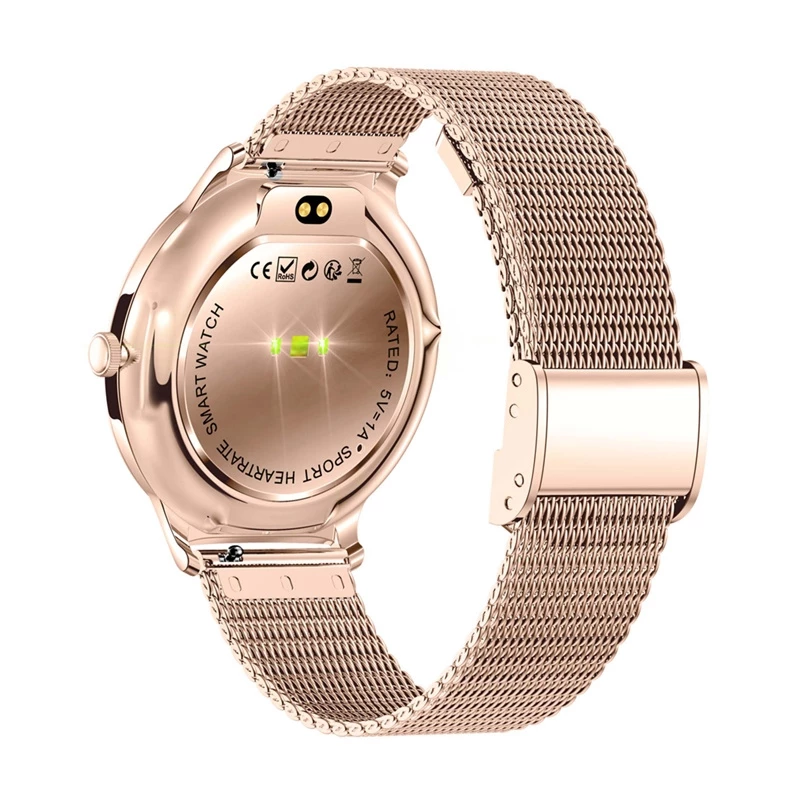 Smartwatch Colmi V89 Stainless Steel Gold ar Bluetooth un sirdsdarbības monitoru