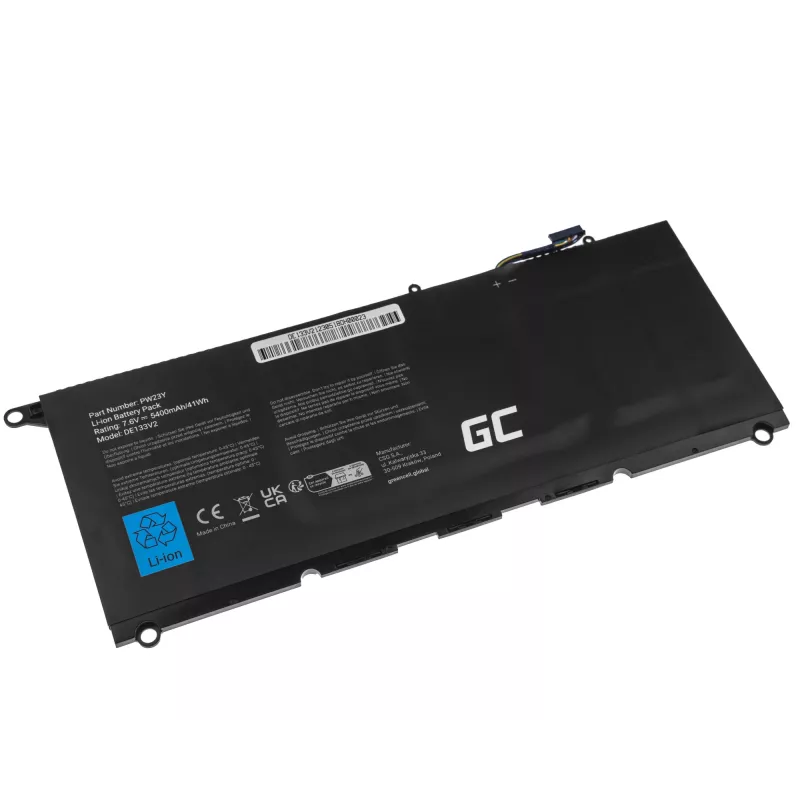 Klēpjdatora baterija zaļa Cell DE133V2 paredzēta Dell XPS 13 9360