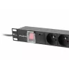 LANBERG PDU-07E-0200-IEC-BK PDU 1U 10A 7 kontaktligzdas Franču 2m Melns