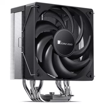 Procesora gaisa dzesētājs Jonsbo CR-1000 EVO, 120 mm ventilators, 600–1500 RPM, hidrauliskais gultnis, melns