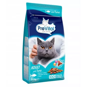PREVITAL Pieaugušo tunzivju kaķu sausā barība - 1,4kg