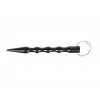 Taktiskā pildspalva GUARD YC-008-BL — kompakta duralumīnija pildspalva ar stikla lauzēju, 150 mm, 50 g, melna