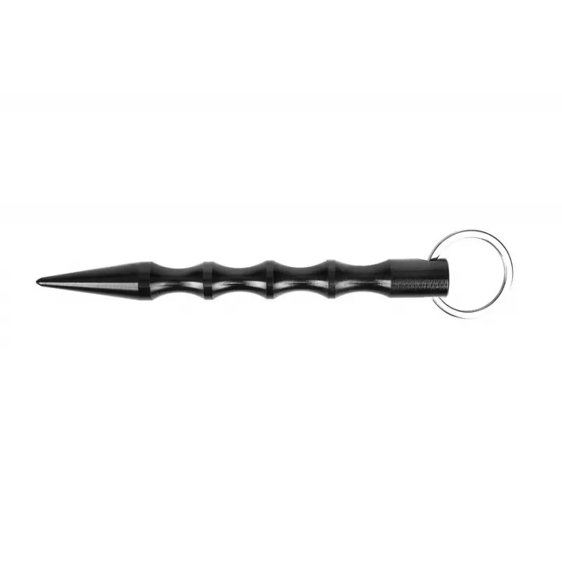 Taktiskā pildspalva GUARD YC-008-BL — kompakta duralumīnija pildspalva ar stikla lauzēju, 150 mm, 50 g, melna