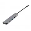 USB-C centrmezgls FIXED FIXHU-MN-GR 5 portu mini klēpjdatoriem un planšetdatoriem