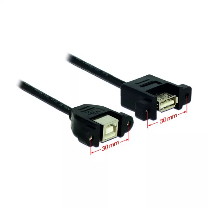 USB kabelis DeLOCK USB 2.0 B/A 0,25m