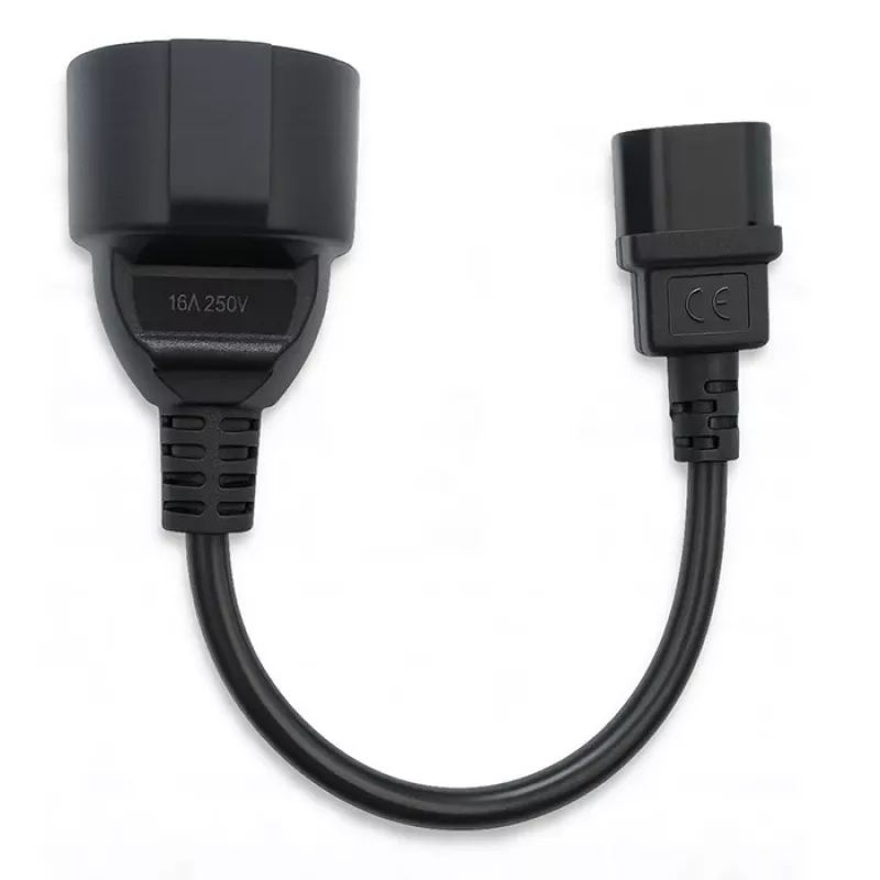 Strāvas adapteris QOLTEC IEC 320 C14 uz franču kontaktdakšu, 0,15 m kabelis
