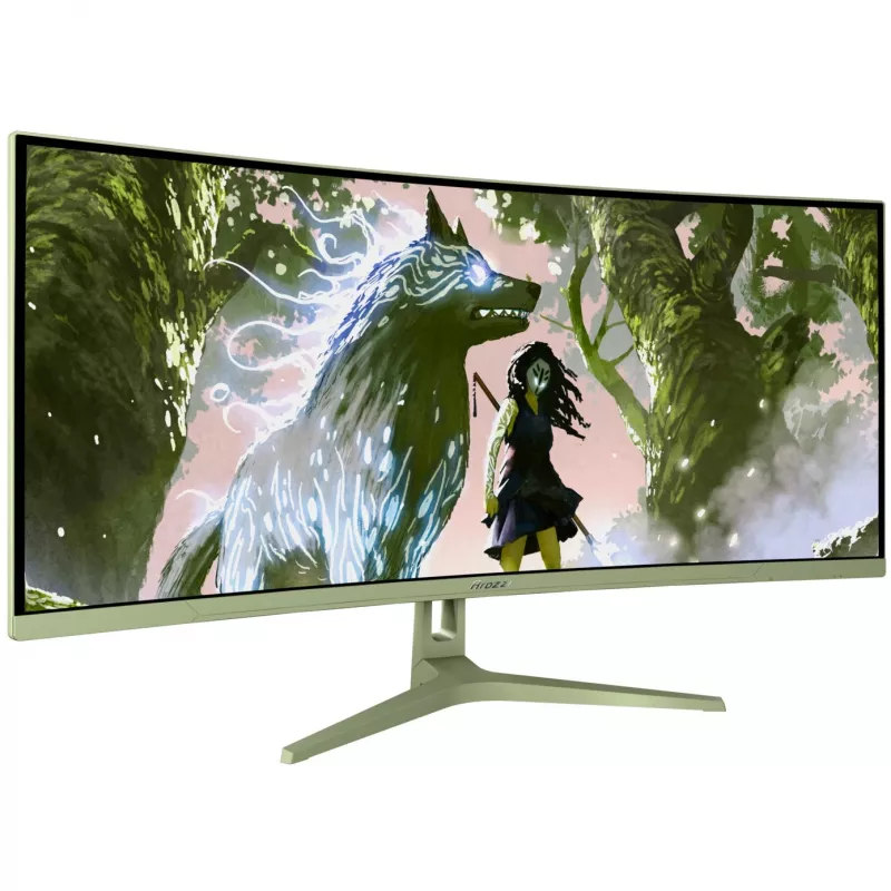 Izliekts datora monitors Arozzi Nova 34 collas (86,4 cm) 3440×1440 21:9 LED 1 ms Zaļš
