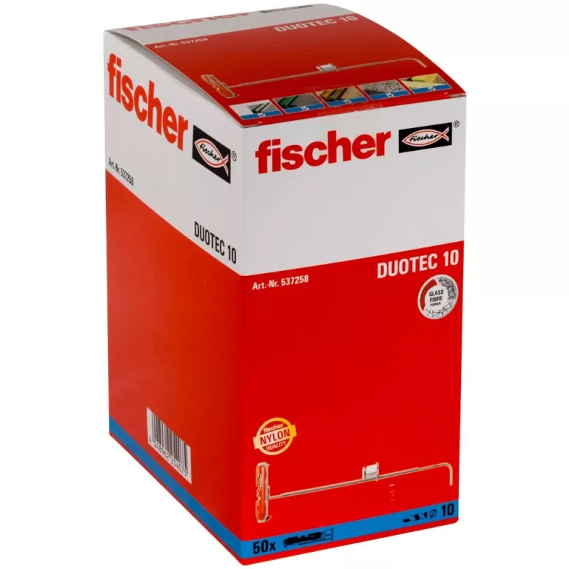 Fischer 537258 skrūvju enkurs / sienas dībelis 50 gab. Skrūvju un dībeļu komplekts 50 mm