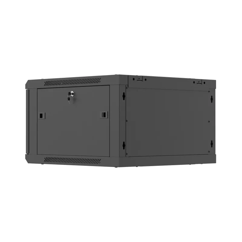 Sienas stiprinājuma skapis 19 inch 6U 600x600 melns