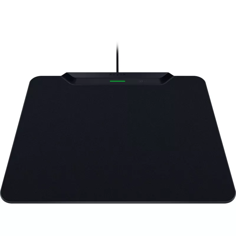 Razer | Bezvadu uzlādes spēļu peles paliktnis un poga, cietā versija | HyperFlux V2 bezvadu uzlādes sistēma | Spēļu peles paliktnis | 360 x 311 mm | Melns