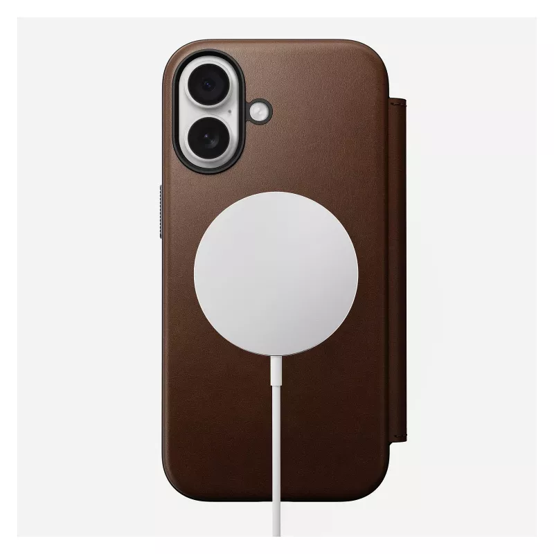 Folio stila telefona maciņš Nomad NM014209858 Apple iPhone 17, 16 cm (6,3 collas), brūns, 4 karšu kabatiņas
